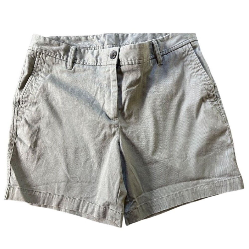Talbots Relaxed Chino Shorts‎ Womens 8P Sage Green Cotton Stretch Mid Rise 5
